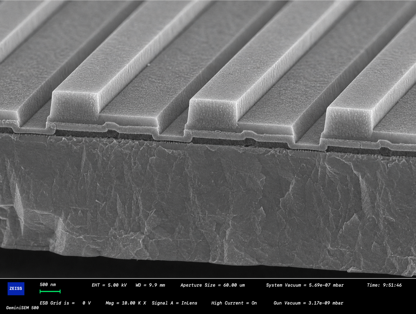 SEM cross-section of device structure